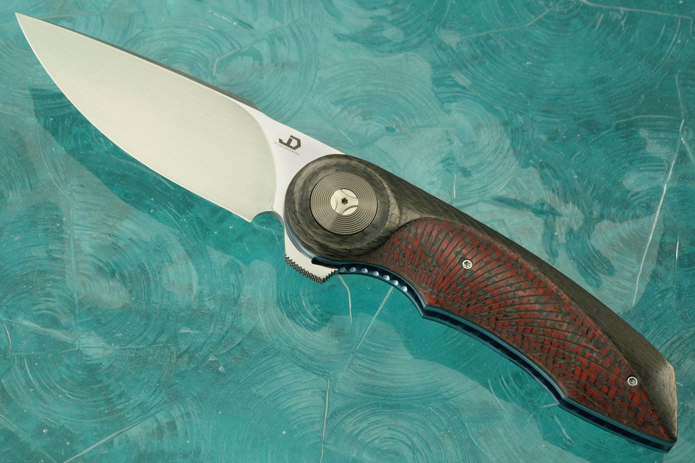 Gold Midi Flipper with Fluted Red Carbon Fiber (IKBS) - CTS-XHP