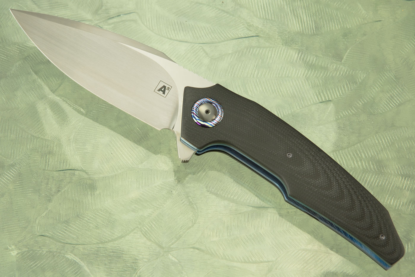 A6 Flipper with Black G-10 and Timascus (Ceramic IKBS) - CTS-XHP