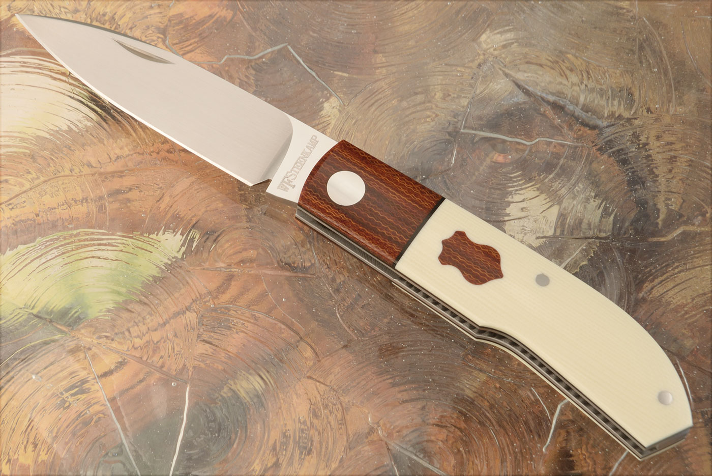 City Knife Slipjoint with Natural X-Cut Micarta and Ivory G10 - RWL-34