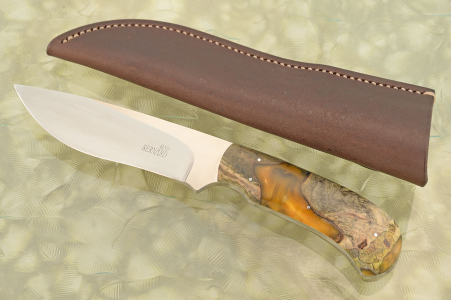 Drop Point Big Game Hunter with Maple Burl Shokwood