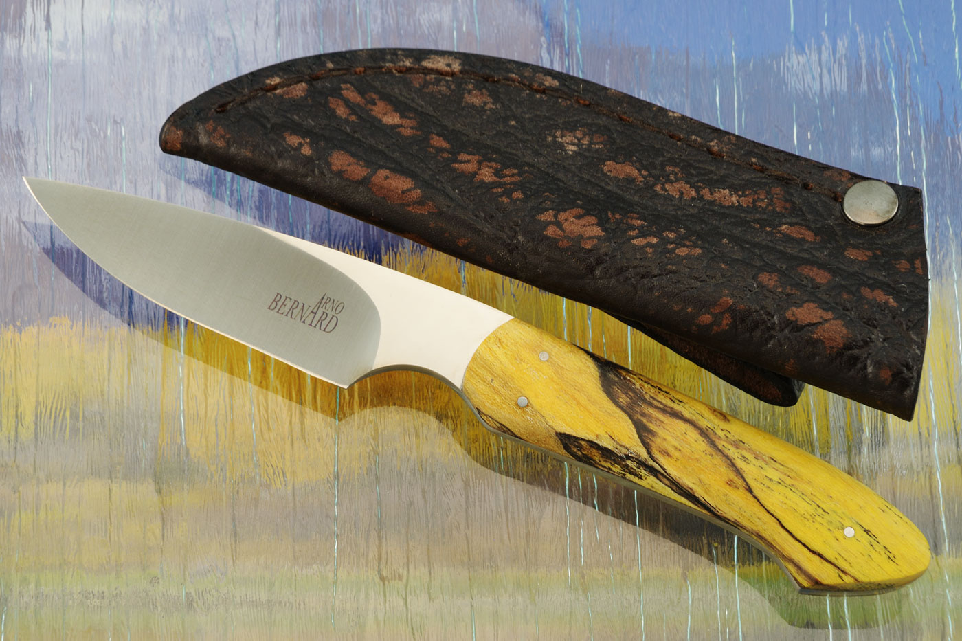 Caping Knife with Spalted Maple - S35VN