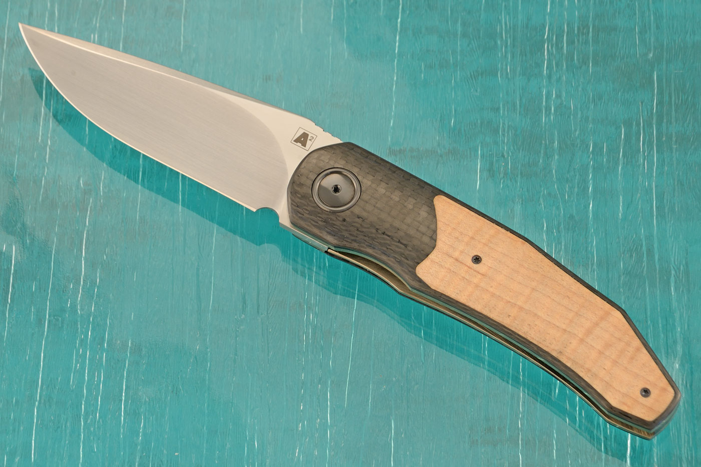 A9 Front Flipper with Carbon Fiber and Curly Maple (Ceramic IKBS) - CPM Magnacut