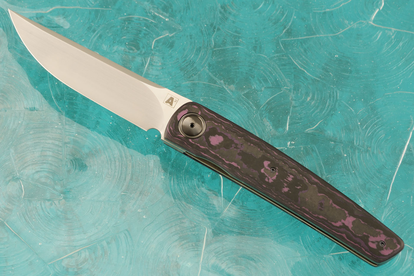 A10 Thiers Front Flipper with Purple Haze FatCarbon and Zirconium (Ceramic IKBS) - M390