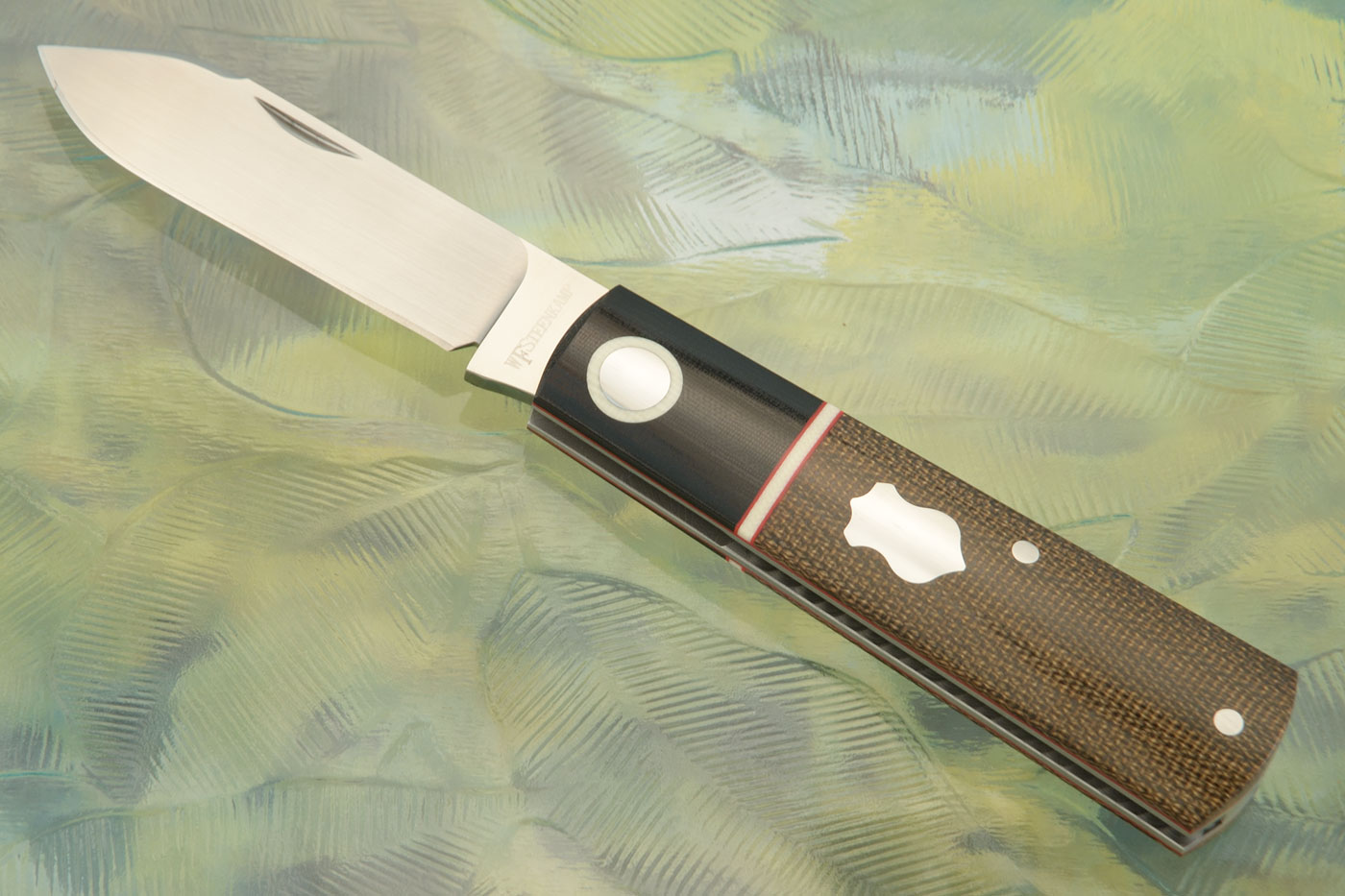Barlow Slipjoint with Green Micarta and Black G-10 - M390