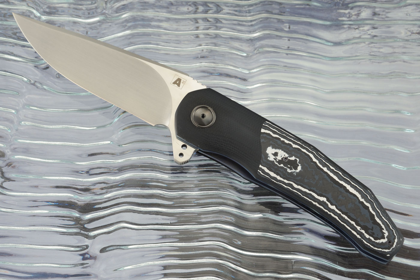 A3 Flipper with Black G-10 and White Storm FatCarbon (Double Row Ceramic IKBS) - CTS-XHP