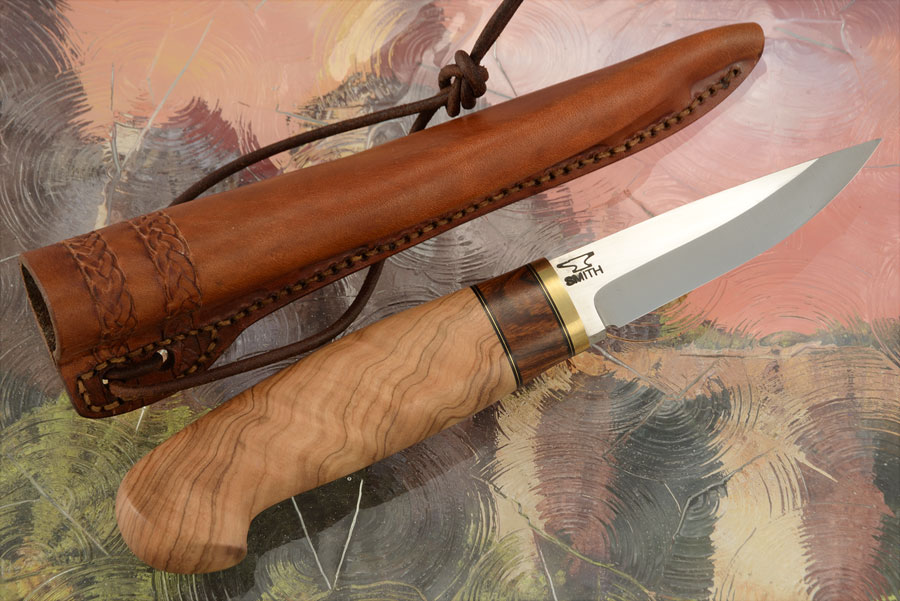 Puukko with Wild Olive and Ironwood