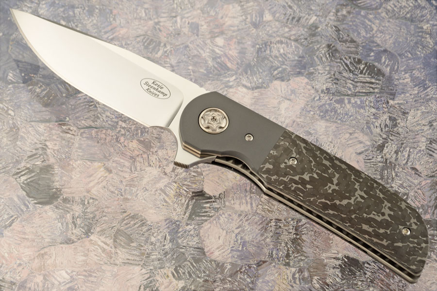 Majesty Flipper with Silver Snakeskin FatCarbon and Zirconium (IKBS) - M390