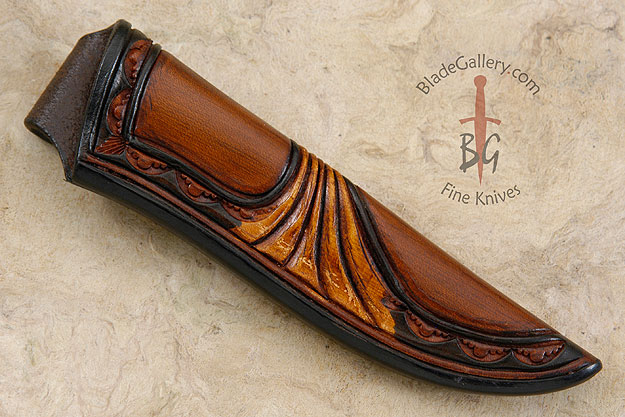 Deluxe Leather Sheath (GF1) for Bird and Trout Knives