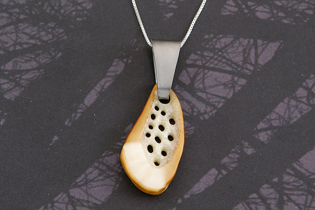 Carved Walrus Ivory Pendant