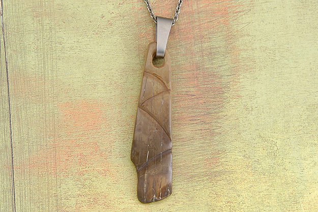 Carved Mammoth Ivory Pendant