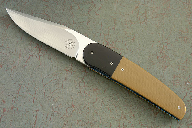 L25 IKBS Flipper with Coyote Brown G10 and Black Micarta