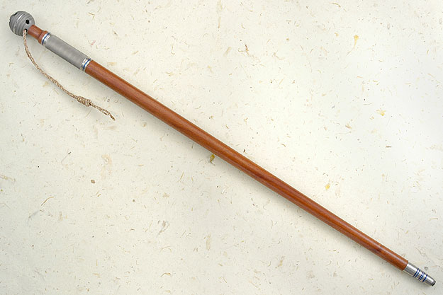 Custom Rosewood Cane with Carved Titanium Topper