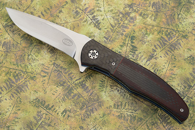 LL13 Flipper with Red G10 and Carbon Fiber (IKBS)