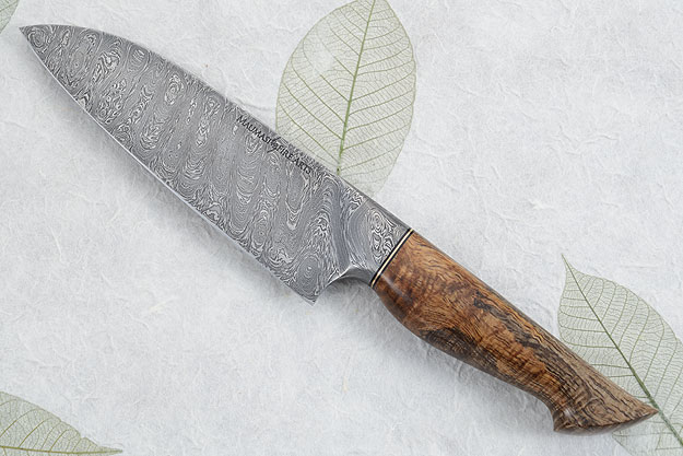 Chef's Knife (Santoku) with Curly Mango and Damascus (6-1/4 in)