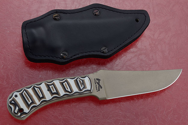 Belt Knife - BG Exclusive - with Sculpted G10 (Earth, Black & White)