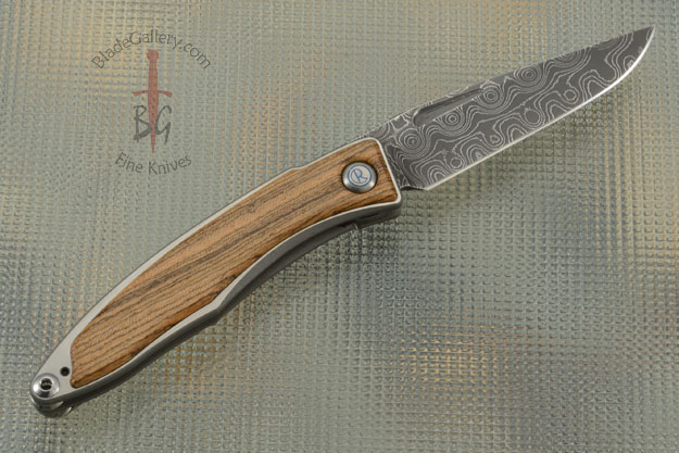 Mnandi with Bocote and Raindrop Damascus, Left Handed