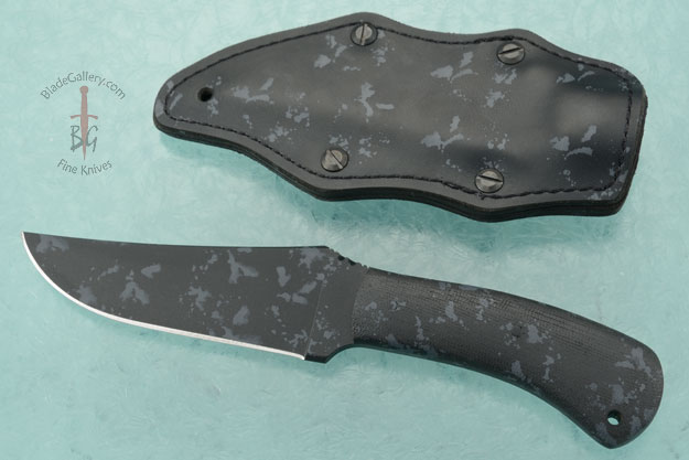 Belt Knife with Micarta Handle and Midnight Camo KG Finish