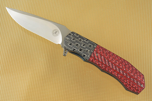 L44 Flipper with Red/Silver Twill and Anodized Zirconium (Ceramic IKBS)