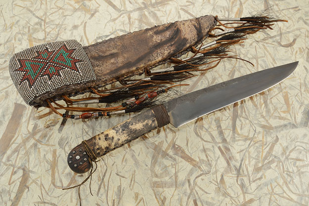 Rifleman's Knife with Rawhide Wrapped Oak