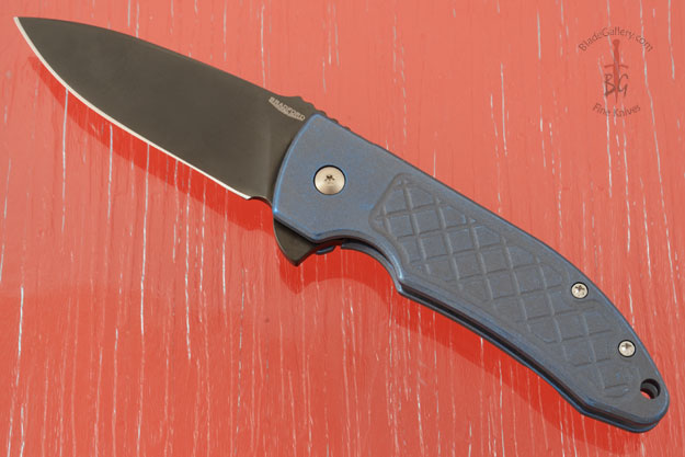 Guardian 3 Flipper with Blue Anodized Titanium and DLC Blade