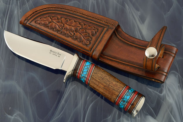 Southwestern Clip Point Hunter with Ironwood and Turquoise