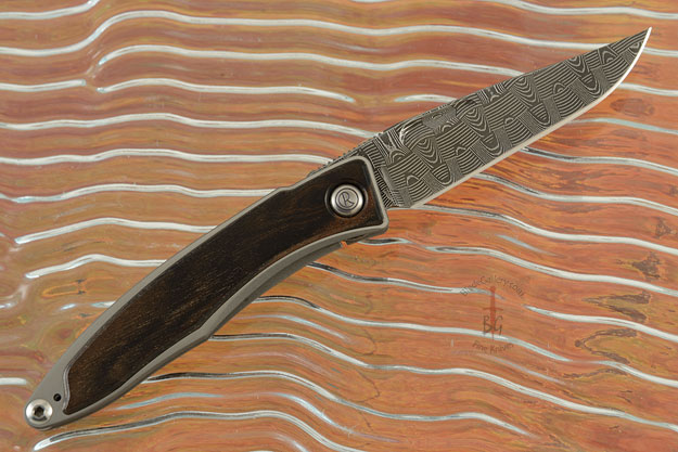 Mnandi with Macassar Ebony and Basketweave Damascus - Left Handed