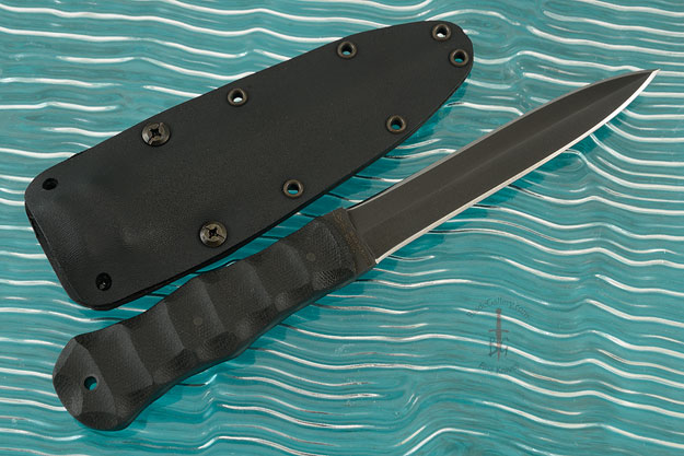 Tactical Dagger with Sculpted Black Micarta