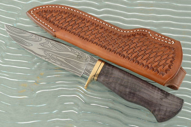 Damascus Hunter with Tiger Maple