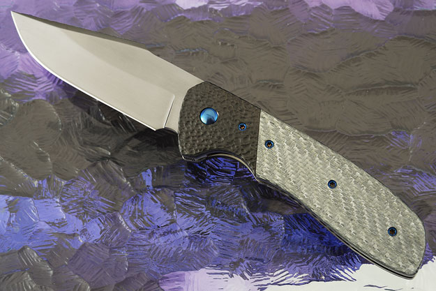 Folding Flipper with Silver Twill and Zirconium