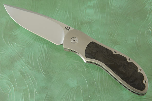EDC Bolster Lock with Marbled Carbon Fiber Inlays (IKBS)