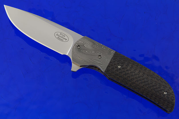 Majesty Flipper with Lightning Strike Carbon Fiber and Damascus (IKBS)