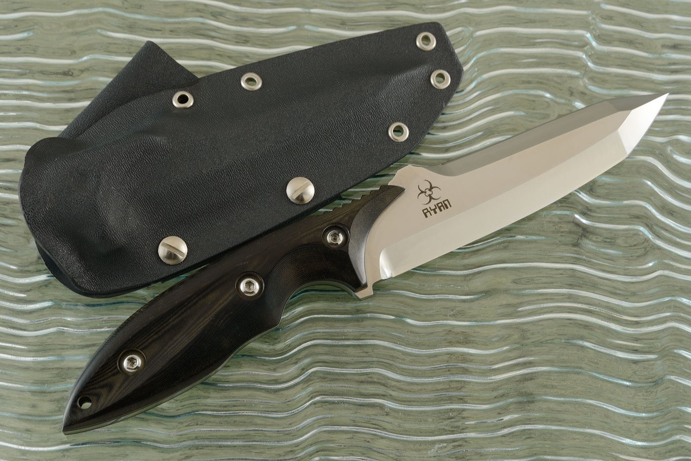 Chisel Ground Tanto with Black Micarta